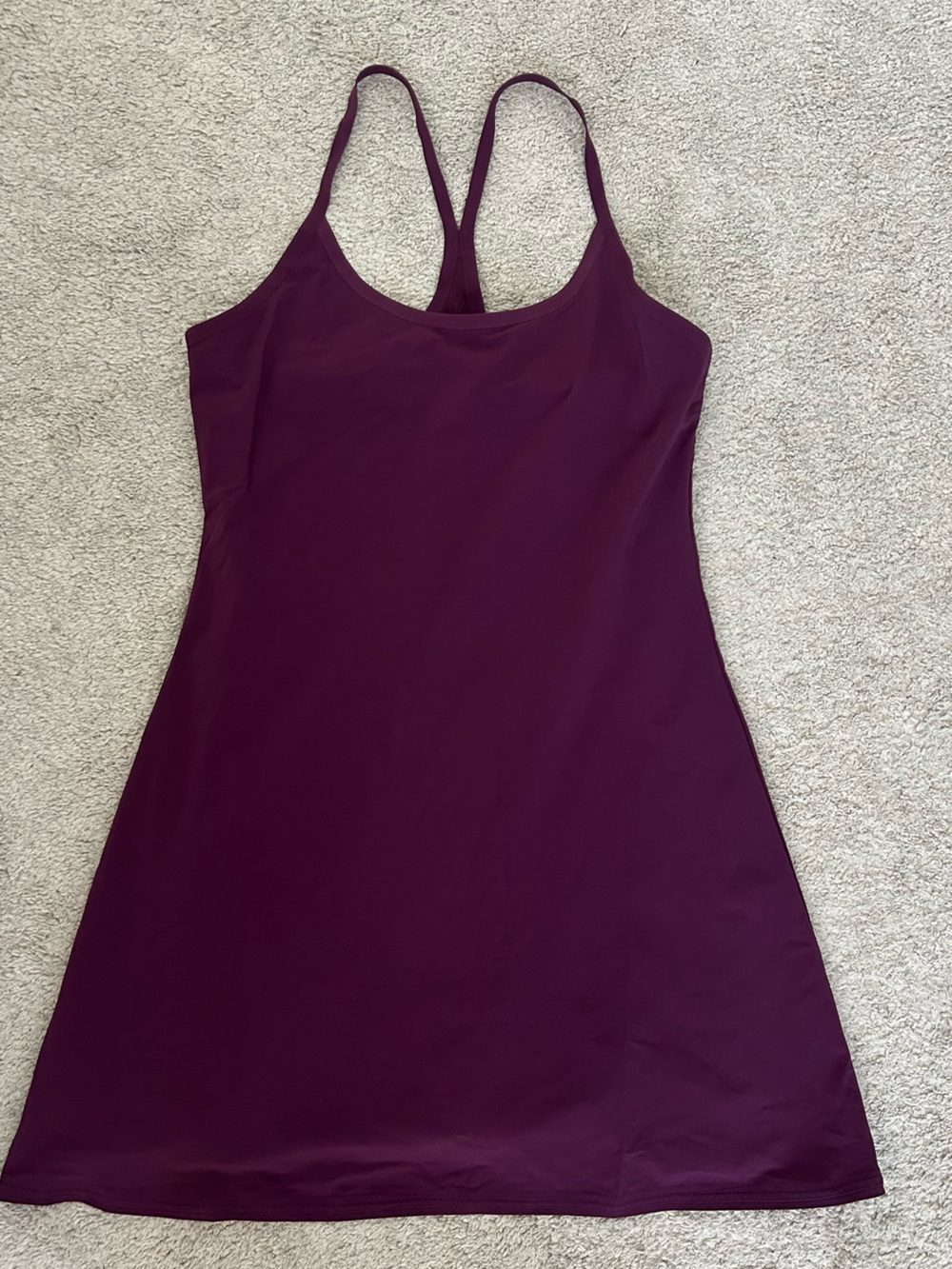 Outdoor Voices Plum Deep-V Racerback Dress